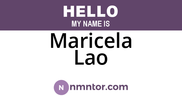 Maricela Lao
