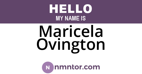 Maricela Ovington