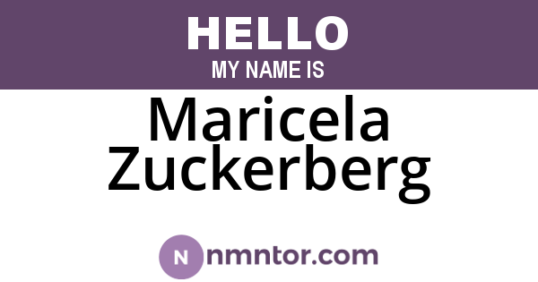 Maricela Zuckerberg