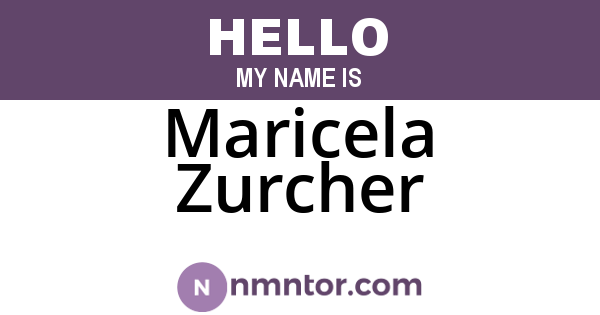 Maricela Zurcher