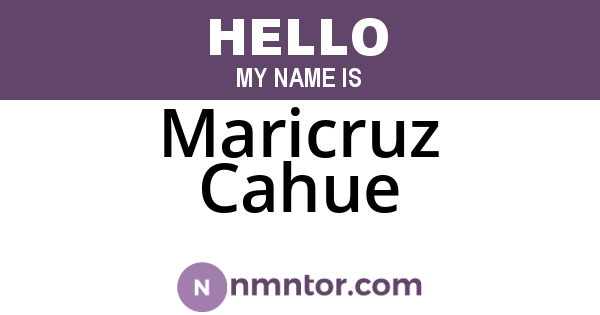 Maricruz Cahue