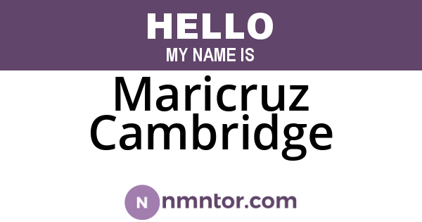 Maricruz Cambridge
