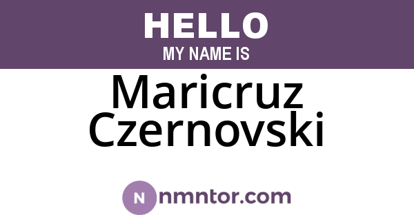Maricruz Czernovski