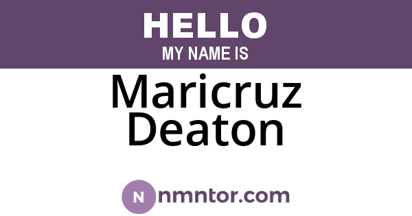 Maricruz Deaton