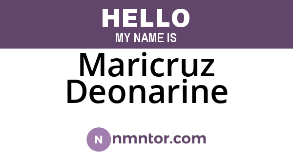 Maricruz Deonarine