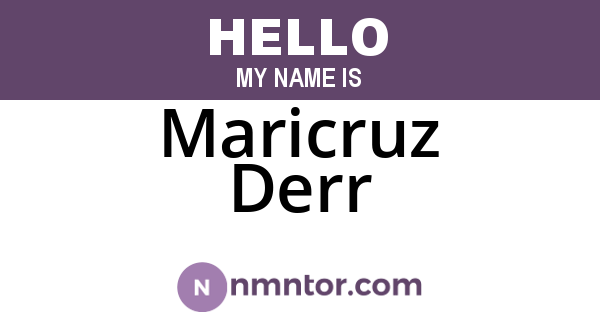 Maricruz Derr