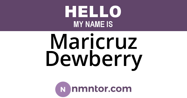 Maricruz Dewberry