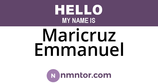 Maricruz Emmanuel
