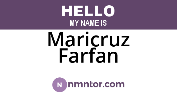 Maricruz Farfan