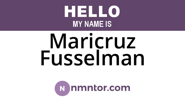 Maricruz Fusselman