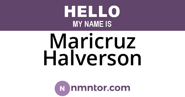 Maricruz Halverson