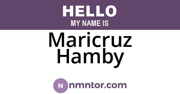 Maricruz Hamby