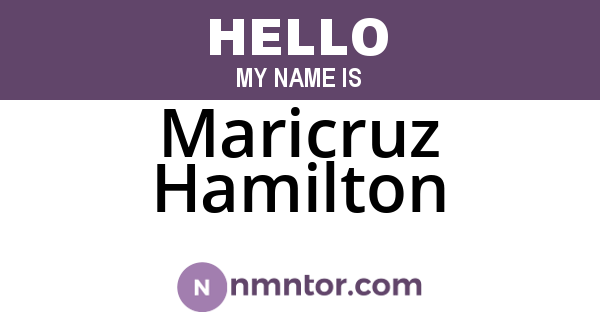 Maricruz Hamilton