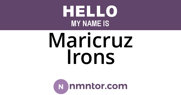 Maricruz Irons
