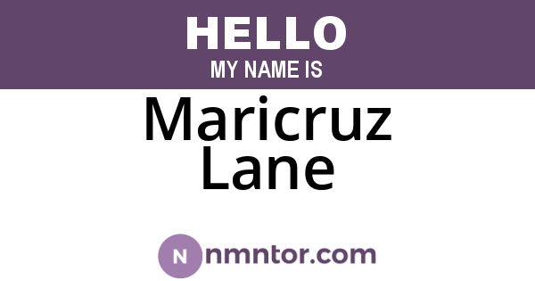 Maricruz Lane