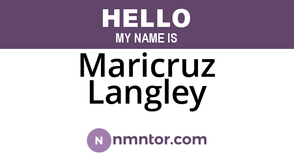 Maricruz Langley
