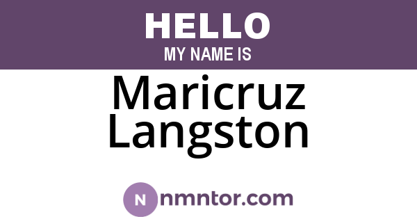 Maricruz Langston