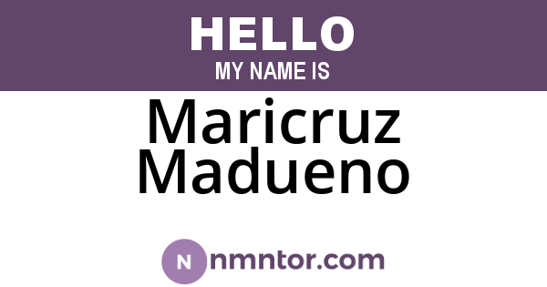 Maricruz Madueno