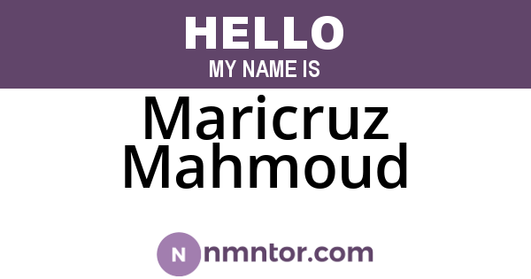 Maricruz Mahmoud