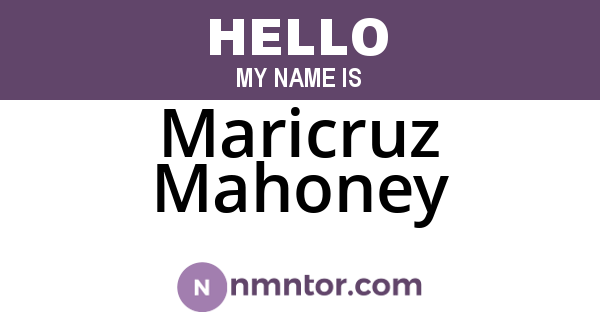 Maricruz Mahoney