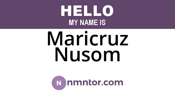 Maricruz Nusom