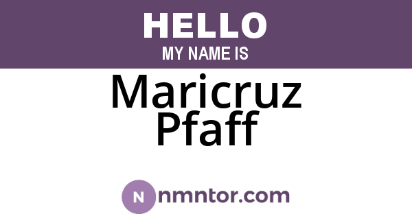 Maricruz Pfaff
