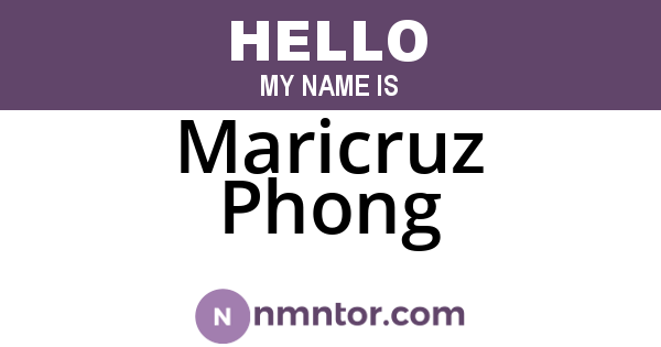 Maricruz Phong