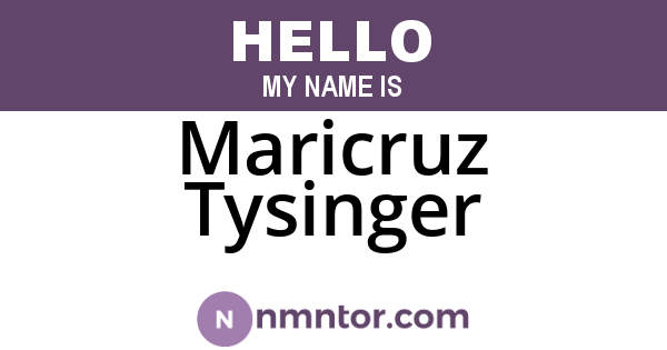 Maricruz Tysinger