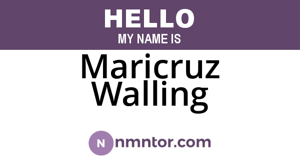 Maricruz Walling