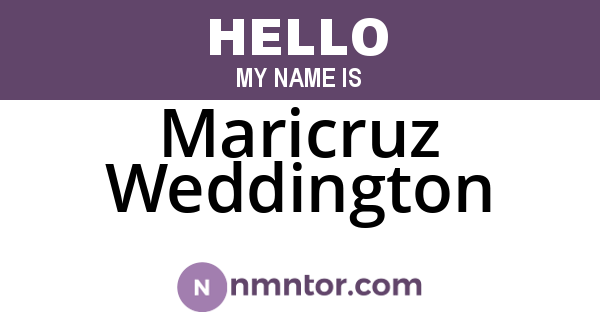Maricruz Weddington
