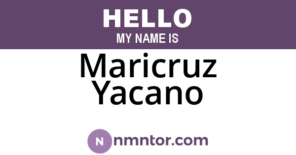 Maricruz Yacano