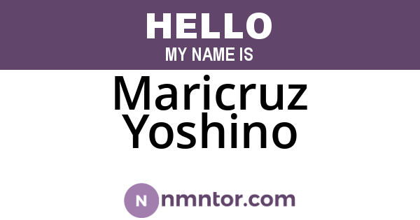 Maricruz Yoshino