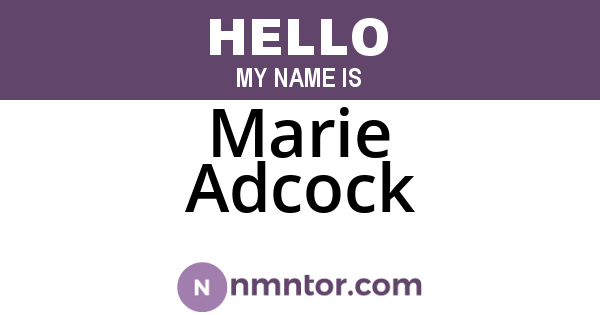 Marie Adcock