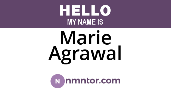 Marie Agrawal