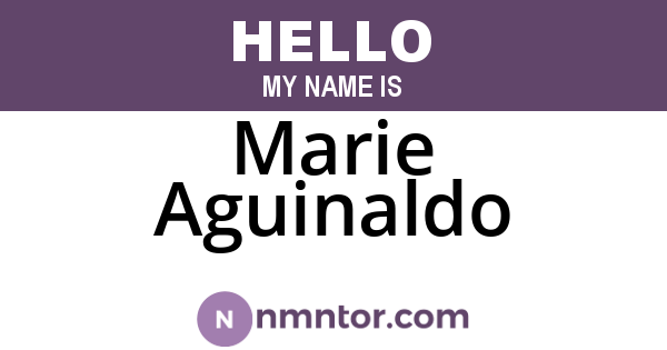 Marie Aguinaldo