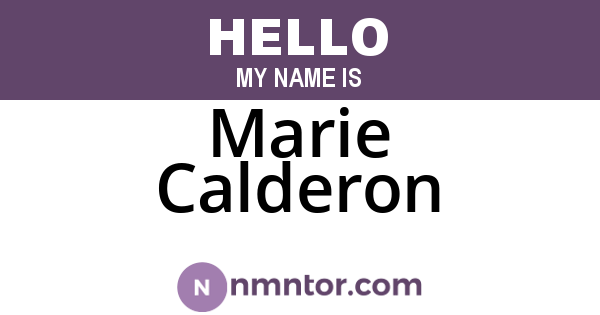 Marie Calderon