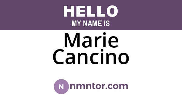 Marie Cancino
