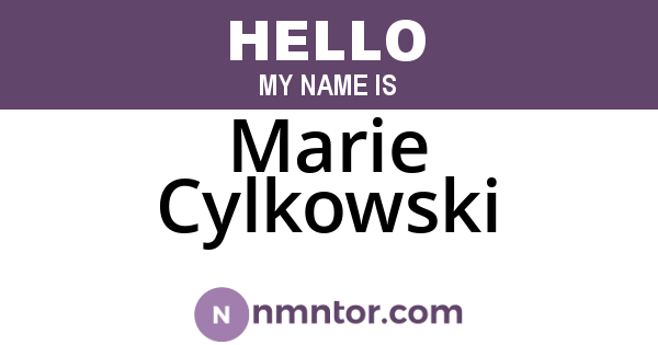 Marie Cylkowski