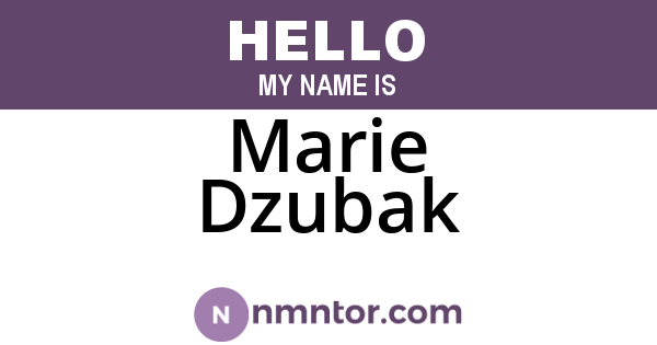 Marie Dzubak