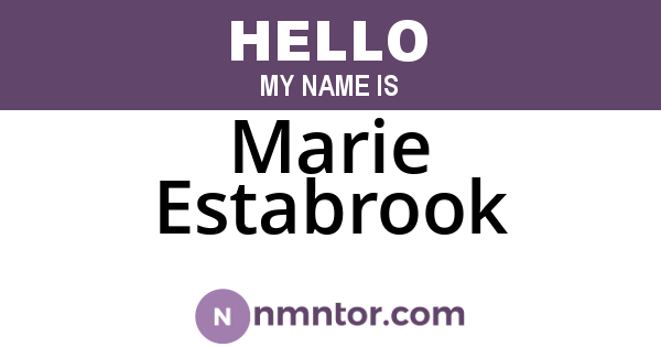 Marie Estabrook
