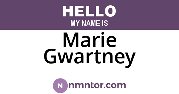 Marie Gwartney