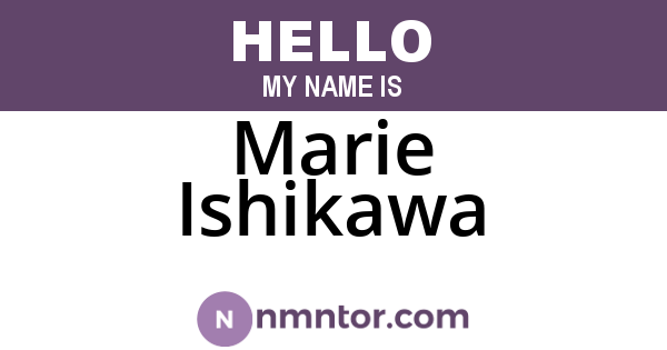 Marie Ishikawa