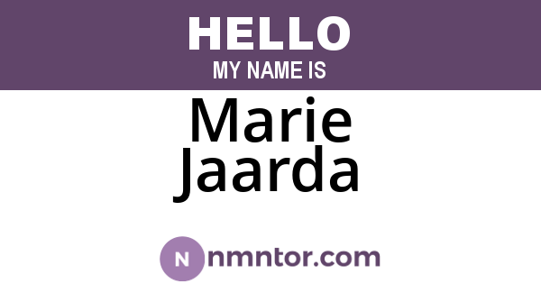 Marie Jaarda