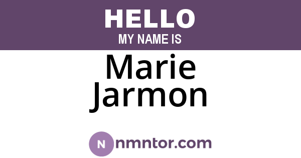 Marie Jarmon