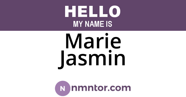 Marie Jasmin