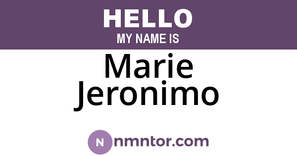 Marie Jeronimo