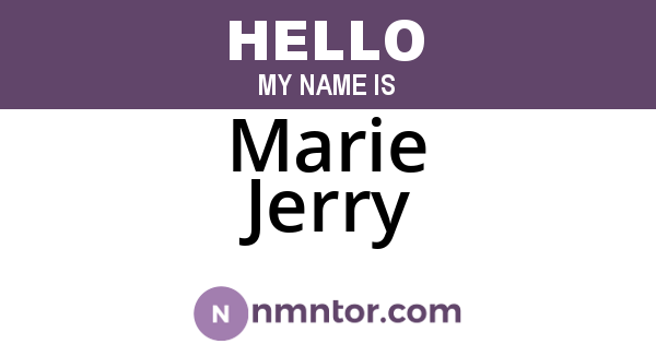 Marie Jerry
