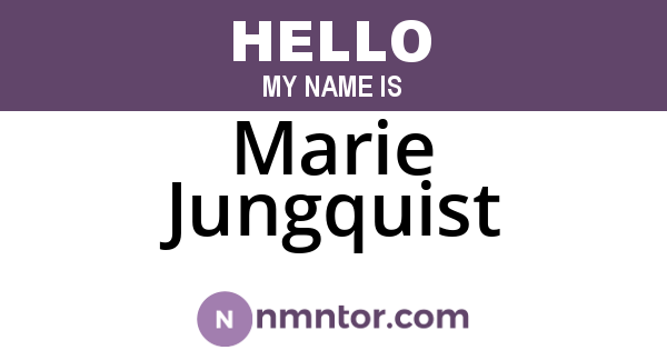Marie Jungquist