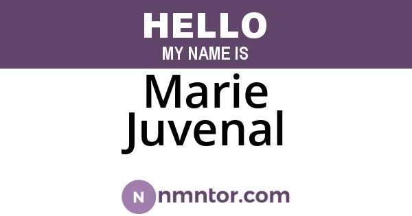 Marie Juvenal