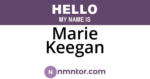Marie Keegan